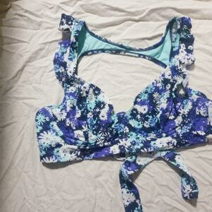 Adore Me Blue Floral Two Piece Bikini With Underwire